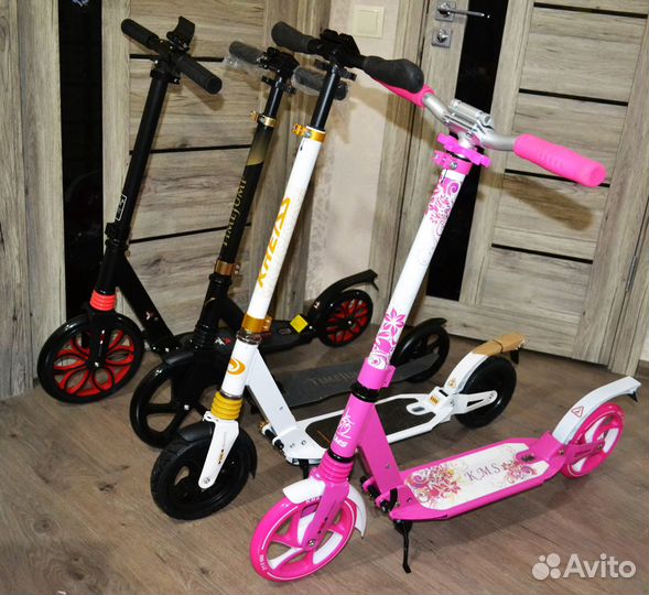 Самокат новый с большими колесами до 100 кг