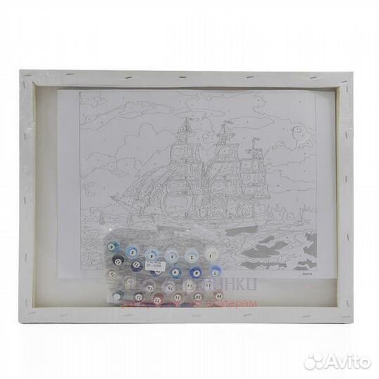 Картина по номерам 40x50 Божьи коровки на цветах