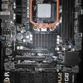 ASRock 970M Pro3с процессором и оперативкой