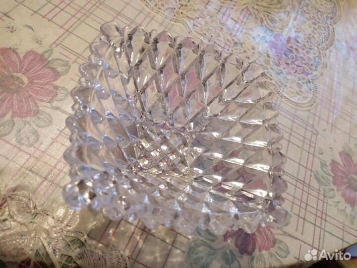 Cалатник (соусница, икорница, конфетница) Хрусталь