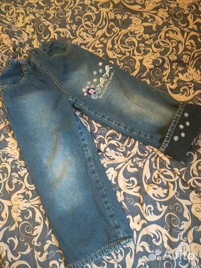 Джинсы на флисе