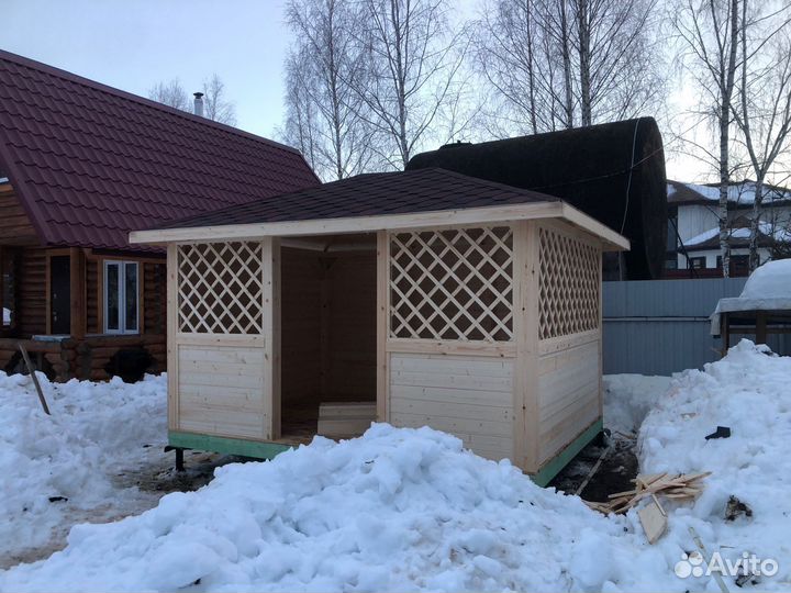 Беседка для дачи деревянная