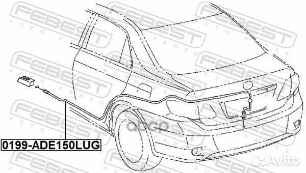 Трос открывания замка крышки багажника toyota C