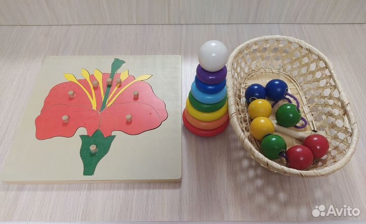 Развивающие деревянные детские игрушки