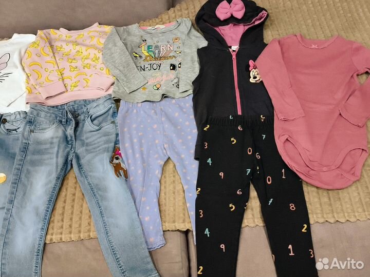 Пакет фирменных вещей для девочки 92 98