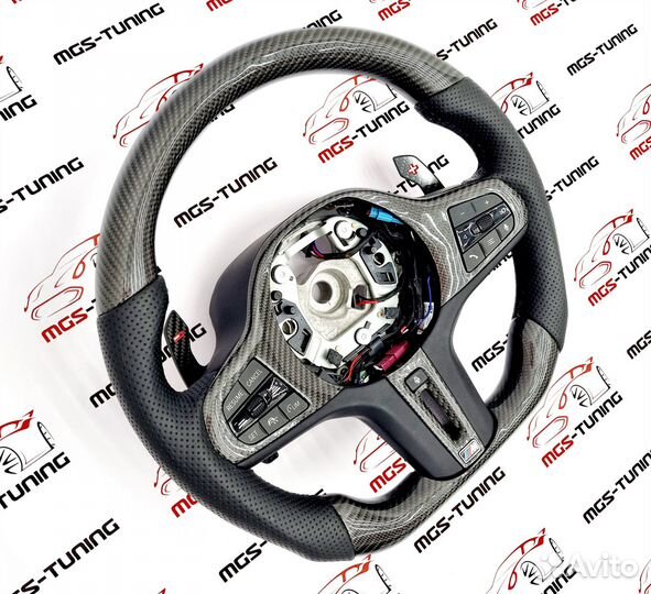 Руль с подогревом BMW 4 серия G22 G23 G26 карбон M