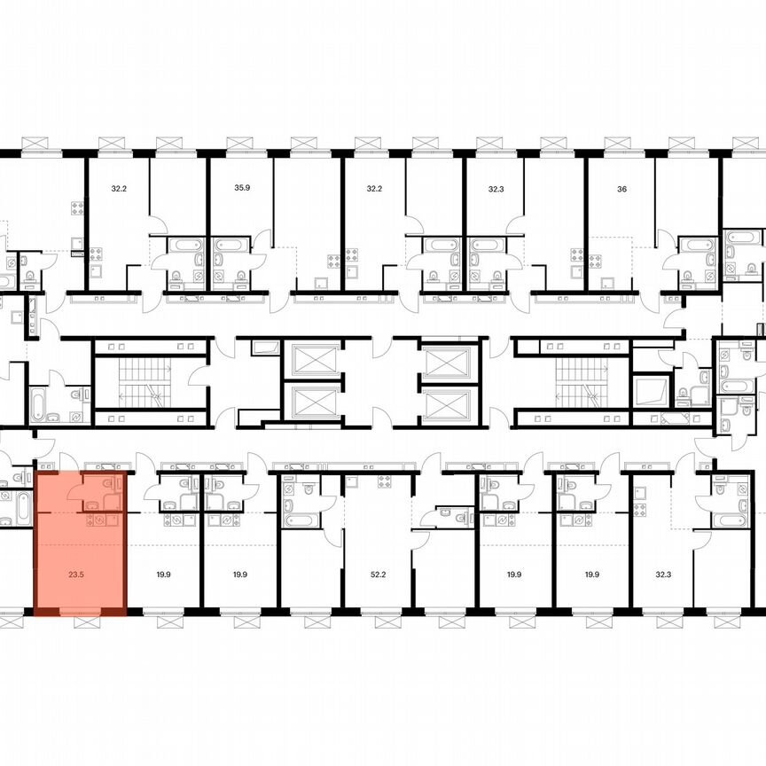 Квартира-студия, 23,5 м², 15/24 эт.