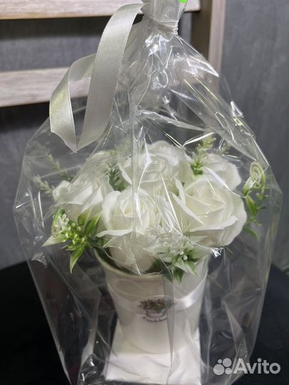 Мыльный букет цветов