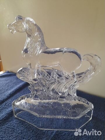 Статуэтка хрустального коня (лошади) Никольск СССР
