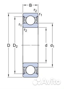 Подшипник SKF 6316 2RS1,2Z/C3