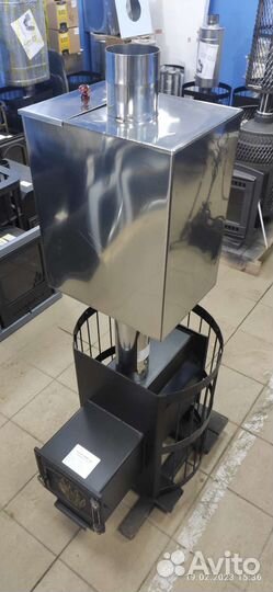 Печь для бани Везувий Скиф Стандарт 16+Бак 55 л