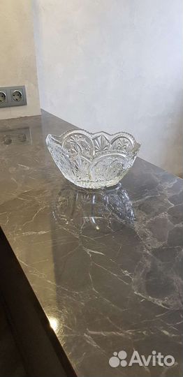 Салатница хрустальная большая СССР
