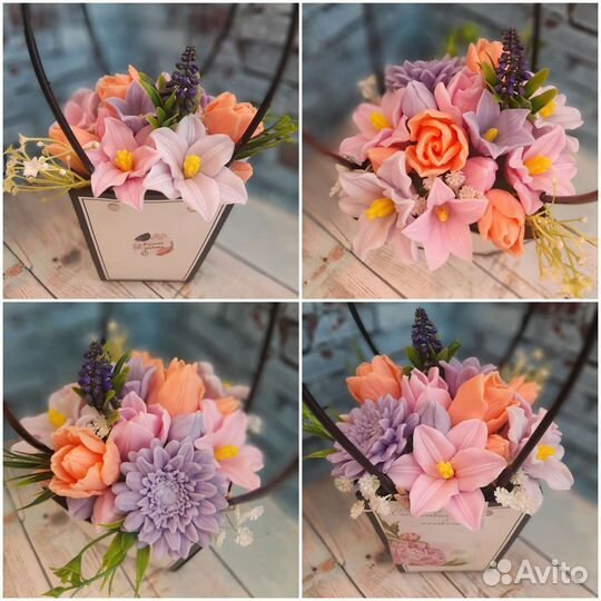 Букеты из мыльных цветов