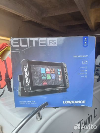 Эхолот lowrance elite 9 fs бу с датчиком 3в1