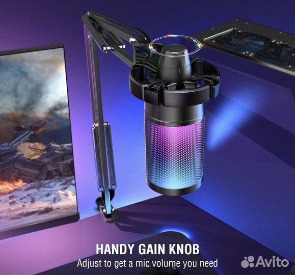 Новый компьютерный микрофон Fifine A6T RGB