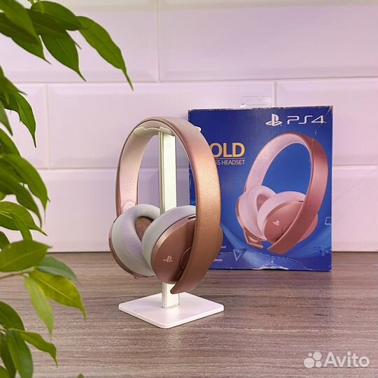 Гарнитура Sony Gold 2.0 7.1 Розовые С Коробкой