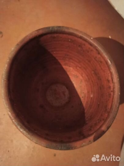 Очень большой глиняный горшок, старинный