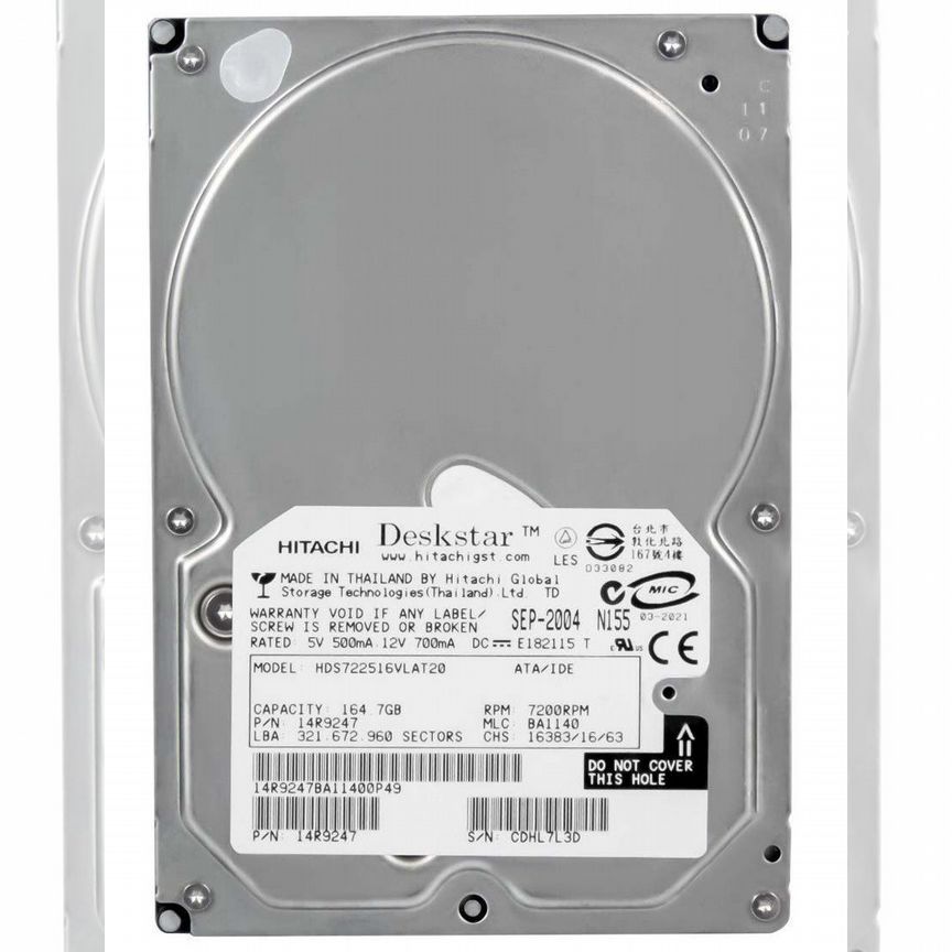 [HDS722516VLAT20] Жесткий Диск Hitachi 164,7gb Ide Hds722516vlat20