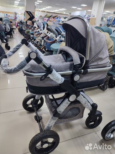 Коляска Luxmom 600 G Lux 3в 1, коричневый