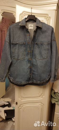 Джинсовка джинсовая куртка zara джинсовая рубашка
