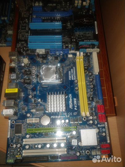 Материнская плата P43ME + Intel Core 2 Quad