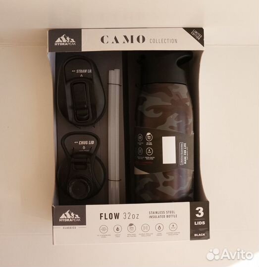 Новая спортивная бутылка стальная Hidrapeak 32