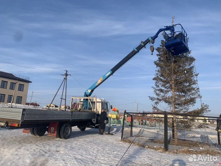 Аренда и услуги манипулятора-вездехода, стрела 3 т, 12 м, борт 7 т, 6 м