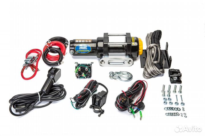 LT4000 лебедка электрическая 12В с синтет. тросом
