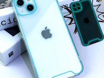 Силиконовый неоновый чехол для iPhone синий