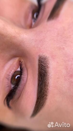 Перманентный макияж Татуаж пудровые брови