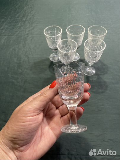 Хрустальные рюмки на ножке СССР