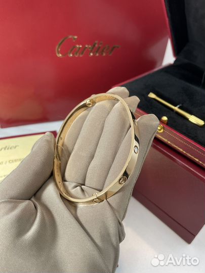 Браслет cartier love с бриллиантами