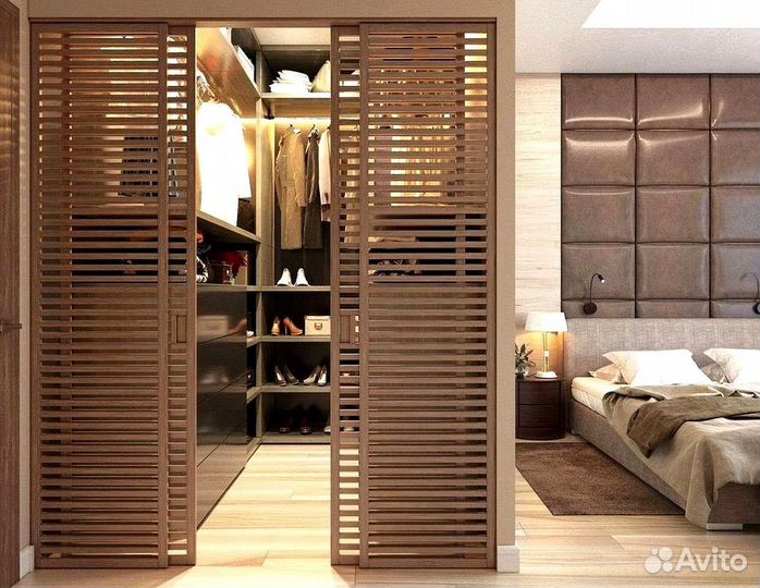 Раздвижные перегородки в гардеробную, шкаф