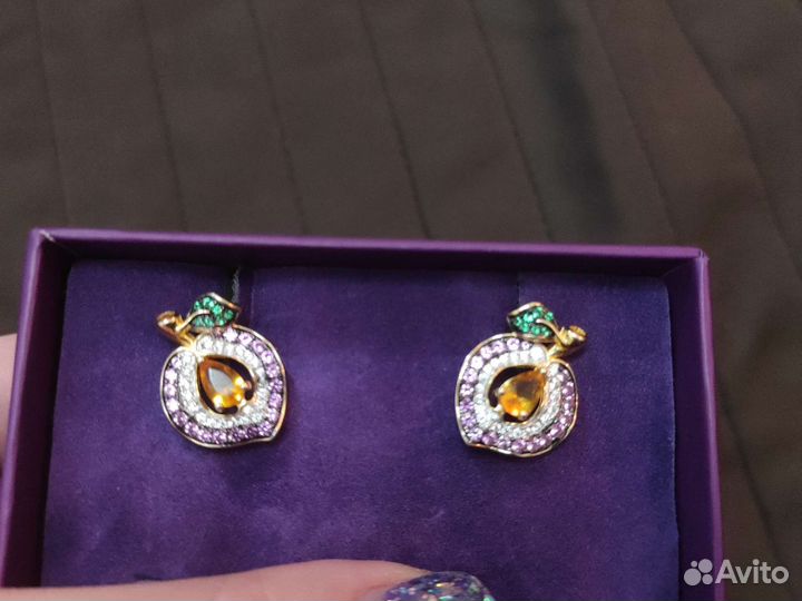 Позолоченные серьги