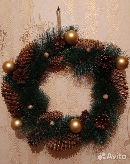 Новогодний венок, поделки и рисунки своими руками
