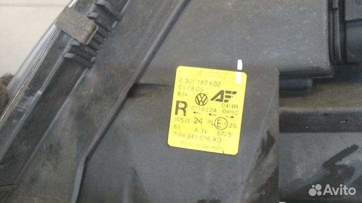 Фара (передняя) Volkswagen Sharan, 2005