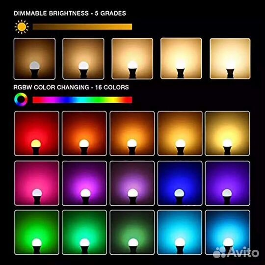 Лампа светодиодная с дистанционным управлением