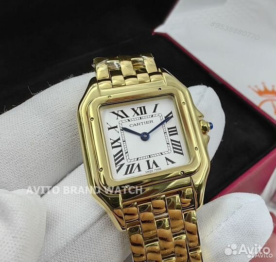 Cartier часы женские panthere 27 mm yellow gold