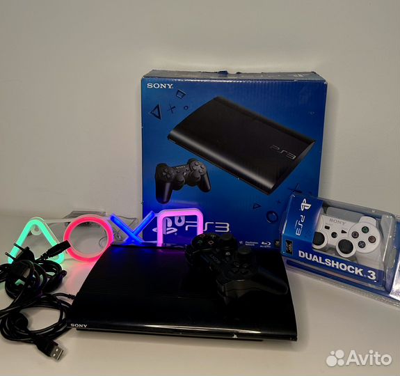 Sony PS3 super slim / 30+ игр / прошита