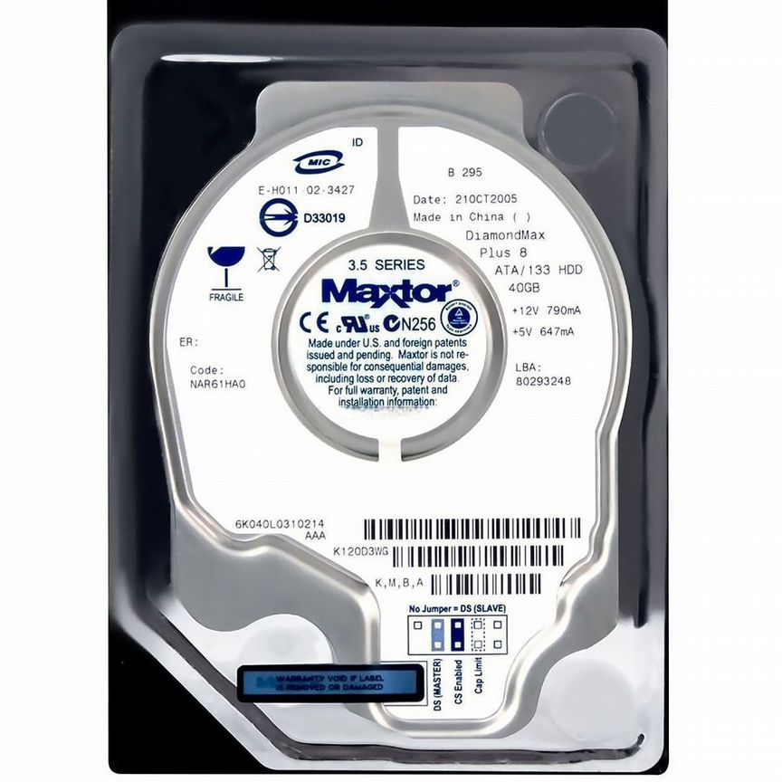 [6K040L0] Жесткий Диск Maxtor 40gb Ide 3.5" 6k040l0