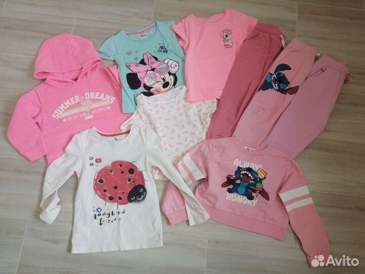 Вещи пакетом на девочку 104-116 (12 вещей)