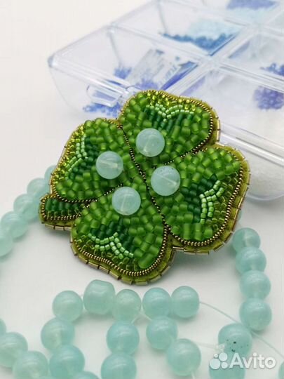 Брошь Клевер большой