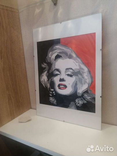 Картина Мерлин Монро акрил постер интерьер кино