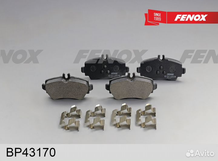 Колодки тормозные передние к-кт fenox BP43170