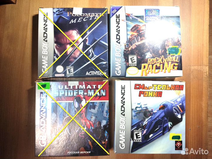GBA картриджи для Nintendo game boy advance