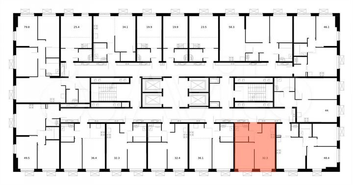 1-к. квартира, 32,3 м², 9/25 эт.