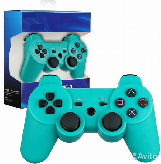 Беспроводной джойстик (геймпад) для Ps3 - бирюзовы
