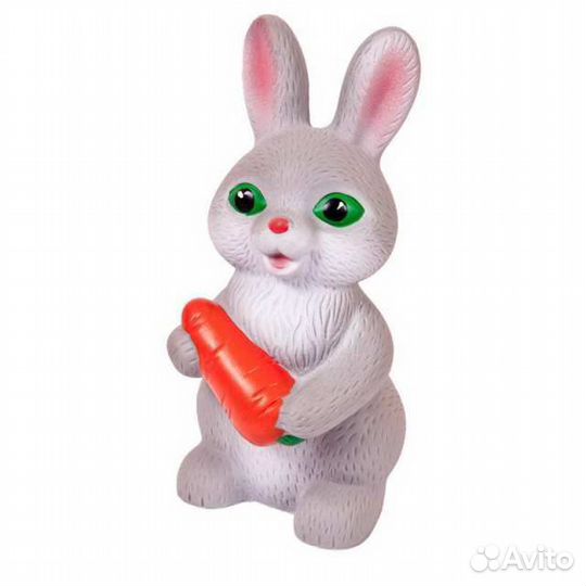 Заяц с морковкой 18 см Огонёк С-615