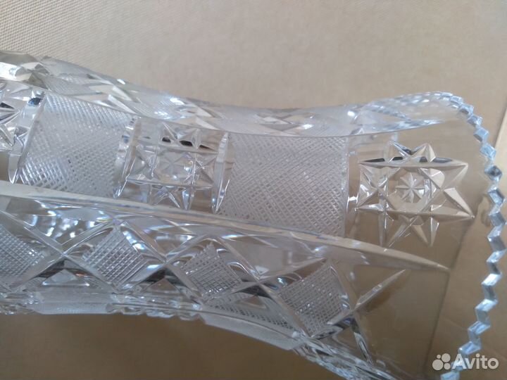 Ваза для цветов хрустальная Чехия