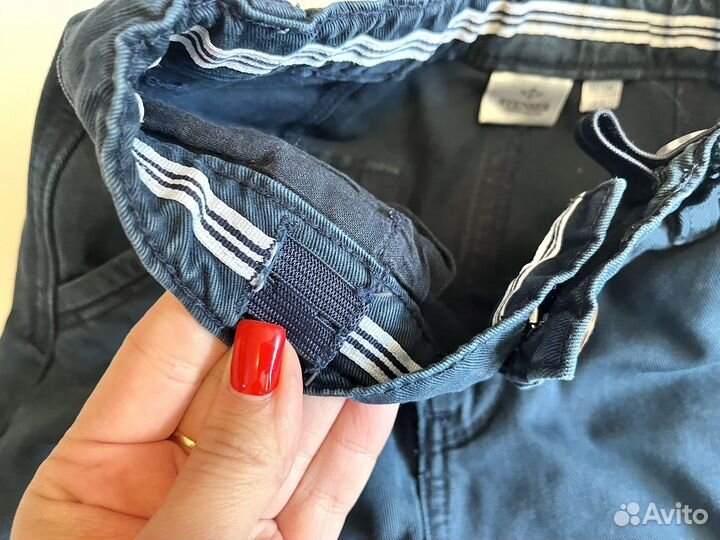 Брюки школьные синие 128 134